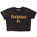 Fontaines D.C. - Gothic Logo Stone Wash Lady Char Crop Top Fontaines D.C. - Gothic Logo Stone Wash Lady Char Crop Top