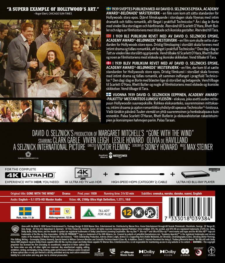 Movie - Gone With The Wind (2-disc / 4K UHD)