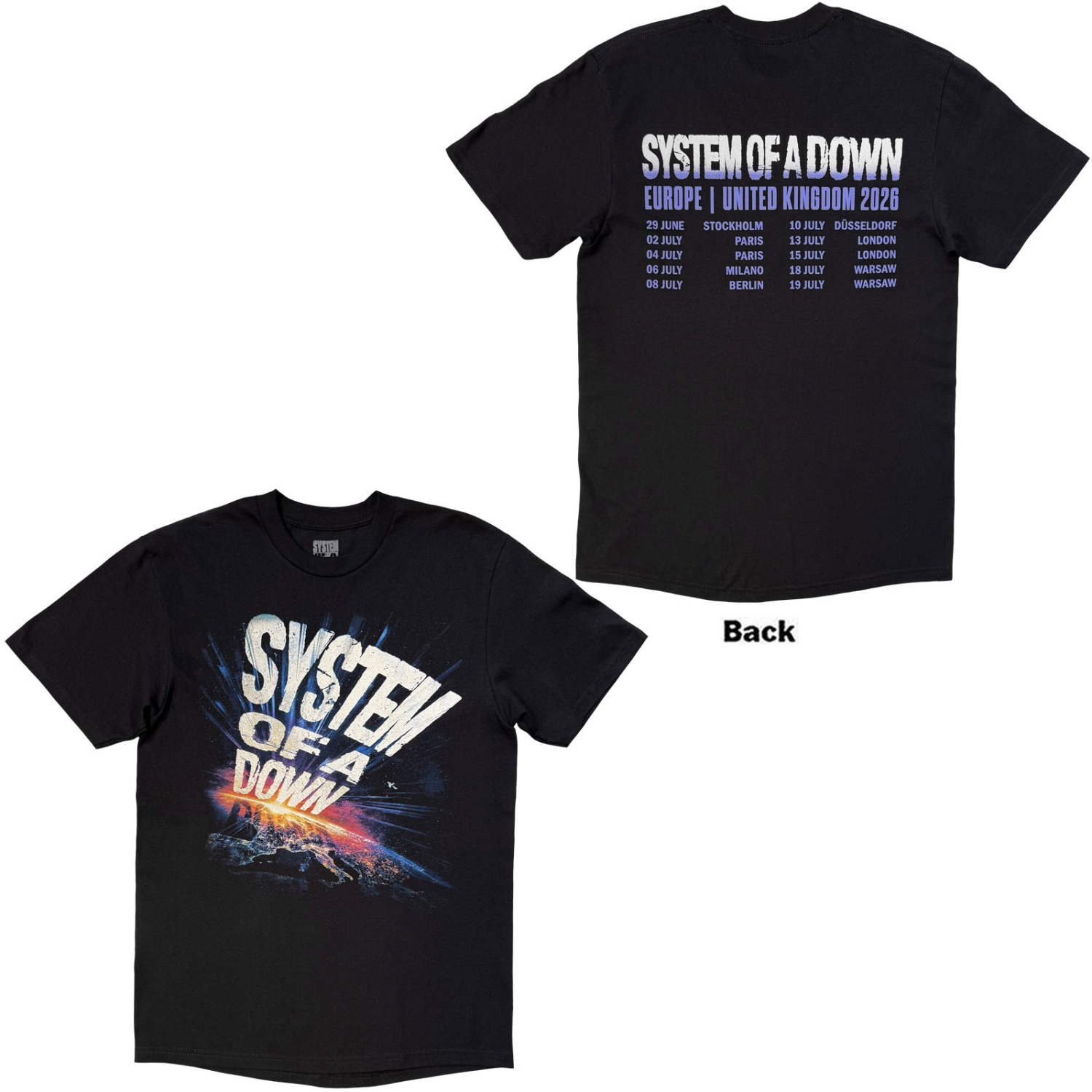 System Of A Down - Admat Tour 26 Uni Bl T-Shirt